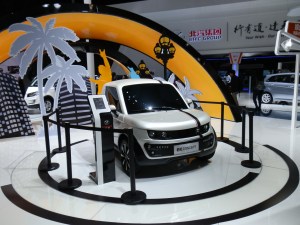 BAIC  had a big EV display, combined with its Leshi connected car concept. 